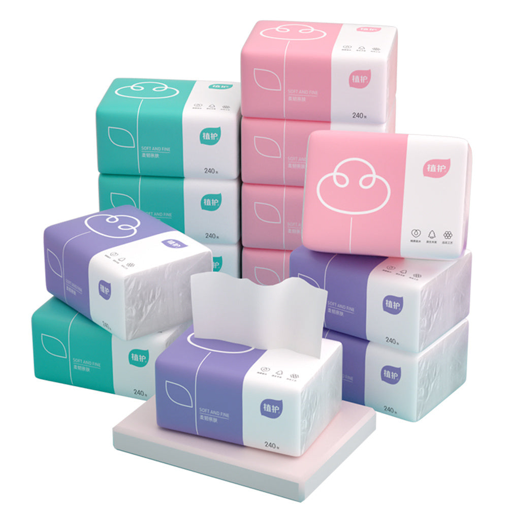 Virgin Pulp Wood Pulp Facial Tissues, Baby Tissues, 4 Packs (Inventory: 28,000 stocks)