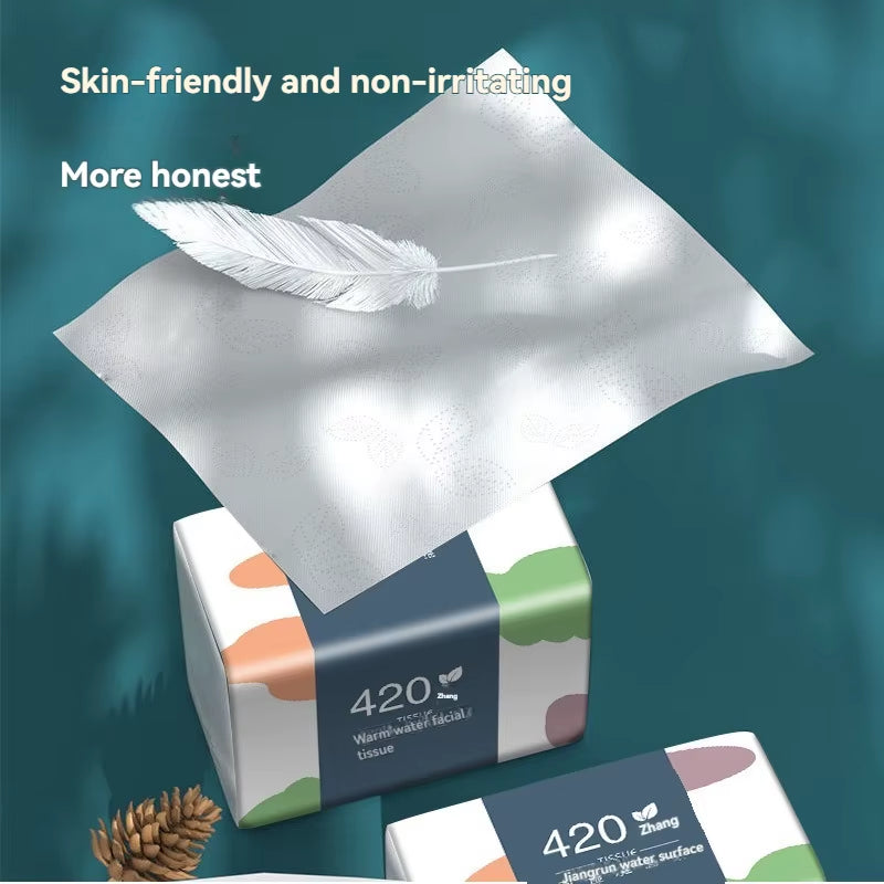 1-9PCS Wholesale Eco Friendly Portable No Fluorescent Virgin Wooden Pulp Tissue Soft Comfortable 5 Ply Facial Tissue Paper