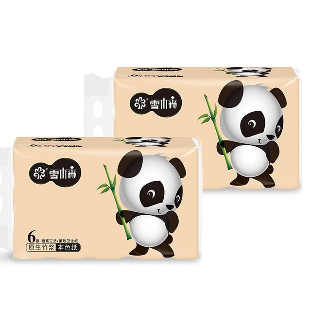 Bamboo Eco - Friendly Tissue Paper Towel Roll 6pcs Roll Paper - 4 Layers (Inventory: 12,000 stocks)