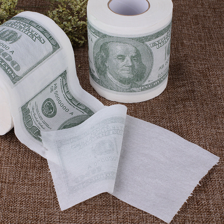 Printing Small Roll Can Be Customized Color Dollar Toilet Paper (Inventory: 44,000 stocks)