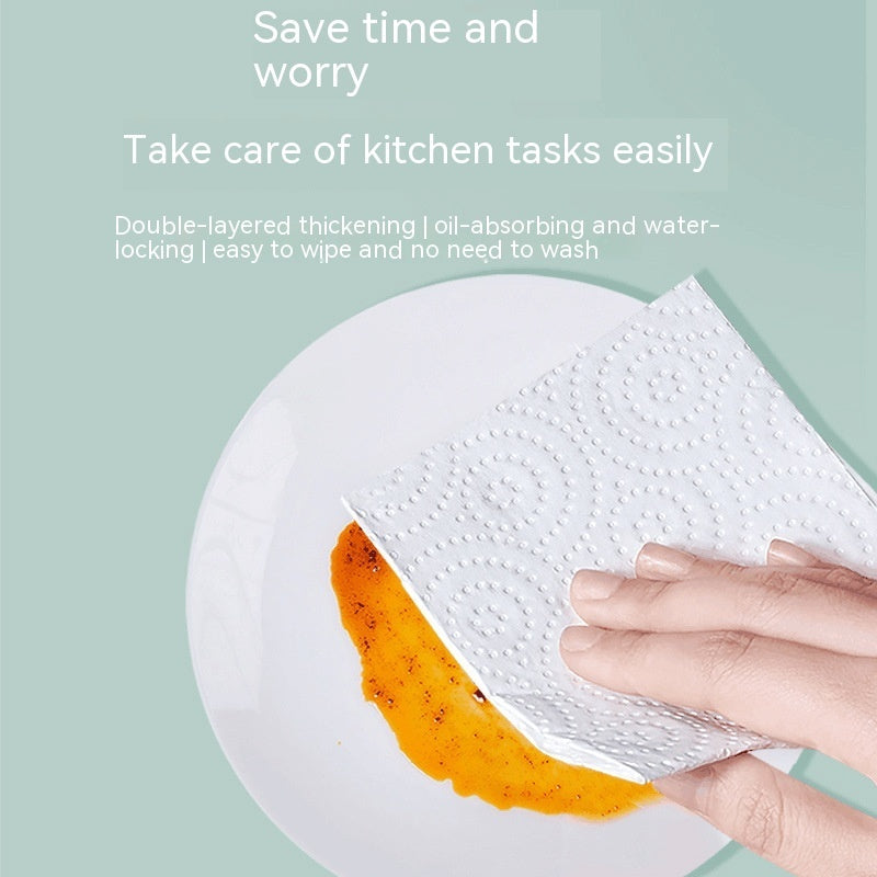 3D Embossing Kitchen Paper Roll Paper Absorbent Oil-absorbing Sheets (Inventory: 24,000 stocks)