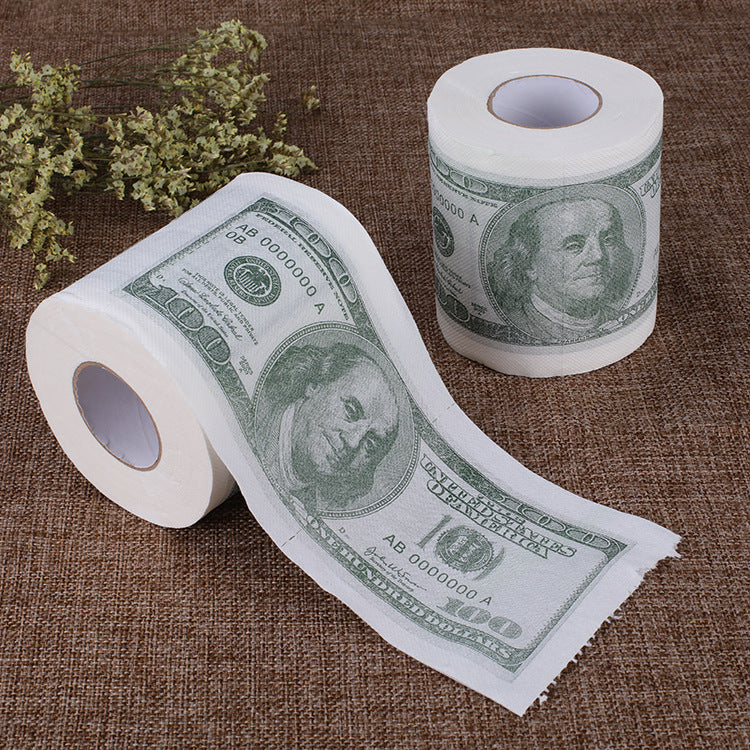 Printing Small Roll Can Be Customized Color Dollar Toilet Paper (Inventory: 44,000 stocks)