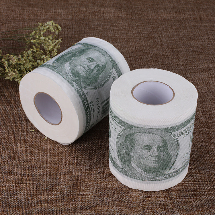 Printing Small Roll Can Be Customized Color Dollar Toilet Paper (Inventory: 44,000 stocks)