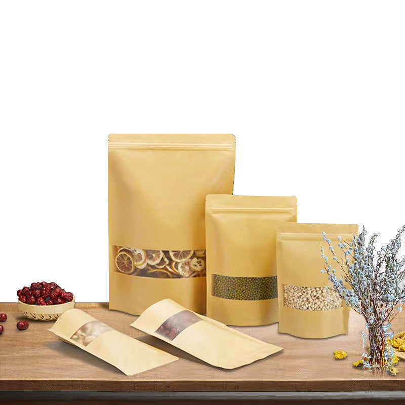 Kraft Paper Frosted Window Food Bag (Inventory stocks: 127,000 stocks)