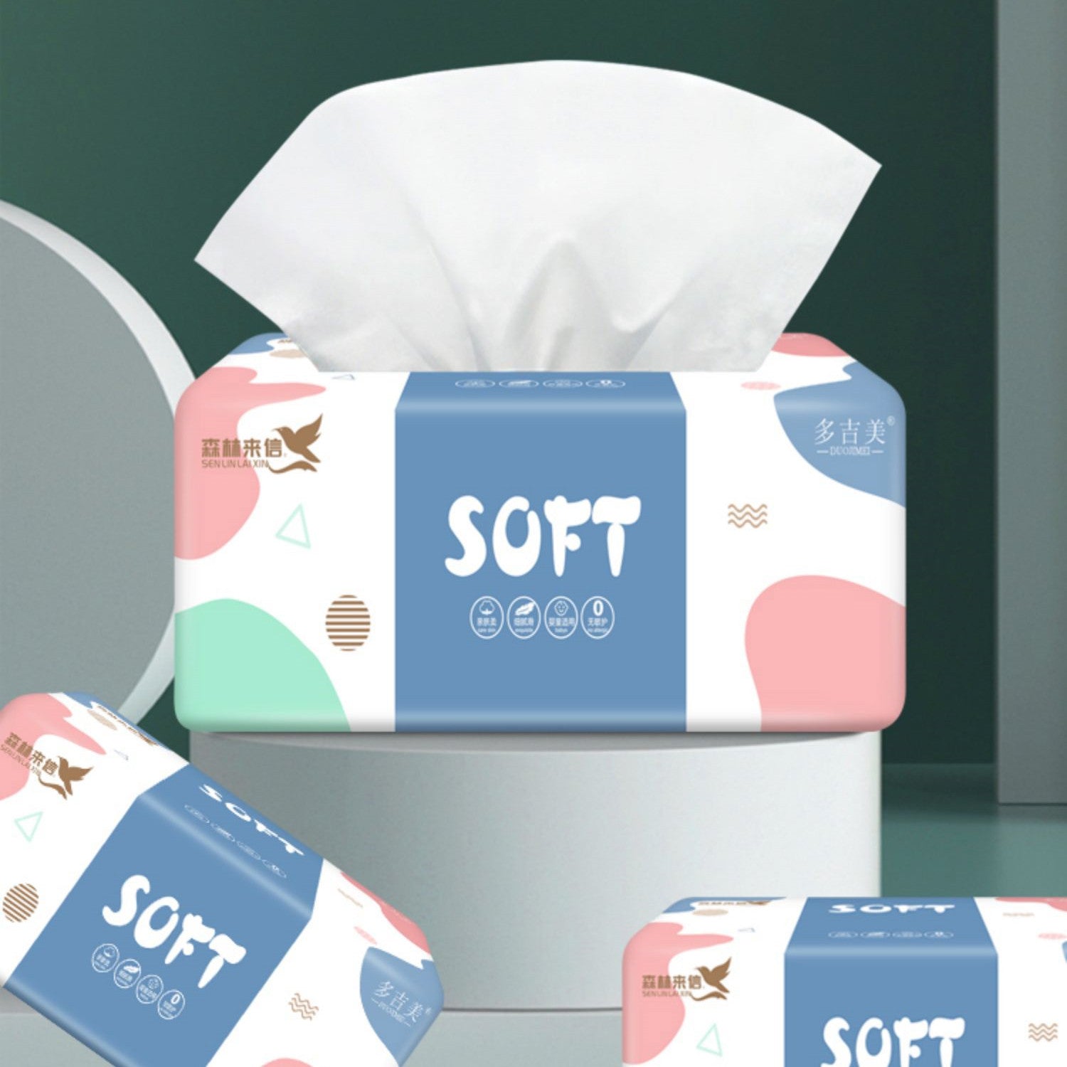 Wood Pulp Soft Eco - Friendly Household Napkins Tissue/Extractor Facial Tissue (Inventory: 21,000 stocks)