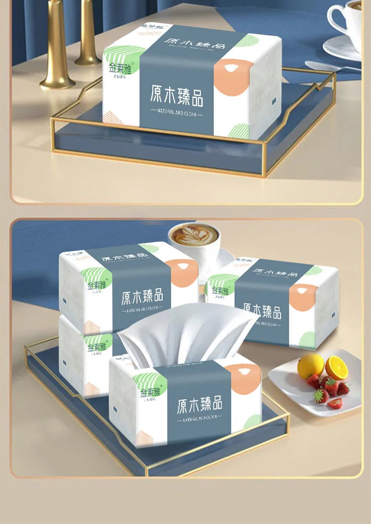 10-20 Packs Of Wooden Paper, 420 Sheets Per Pack, 5-layer Thick, 84 Sheets Per Pack, Toilet Paper, Napkins, Large Sheets Of Pape