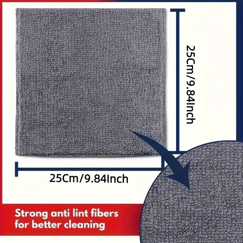 Bamboo Charcoal Dishcloths - Super Absorbent Anti-Grease Kitchen Cleaning Cloths (1-50 Pack)