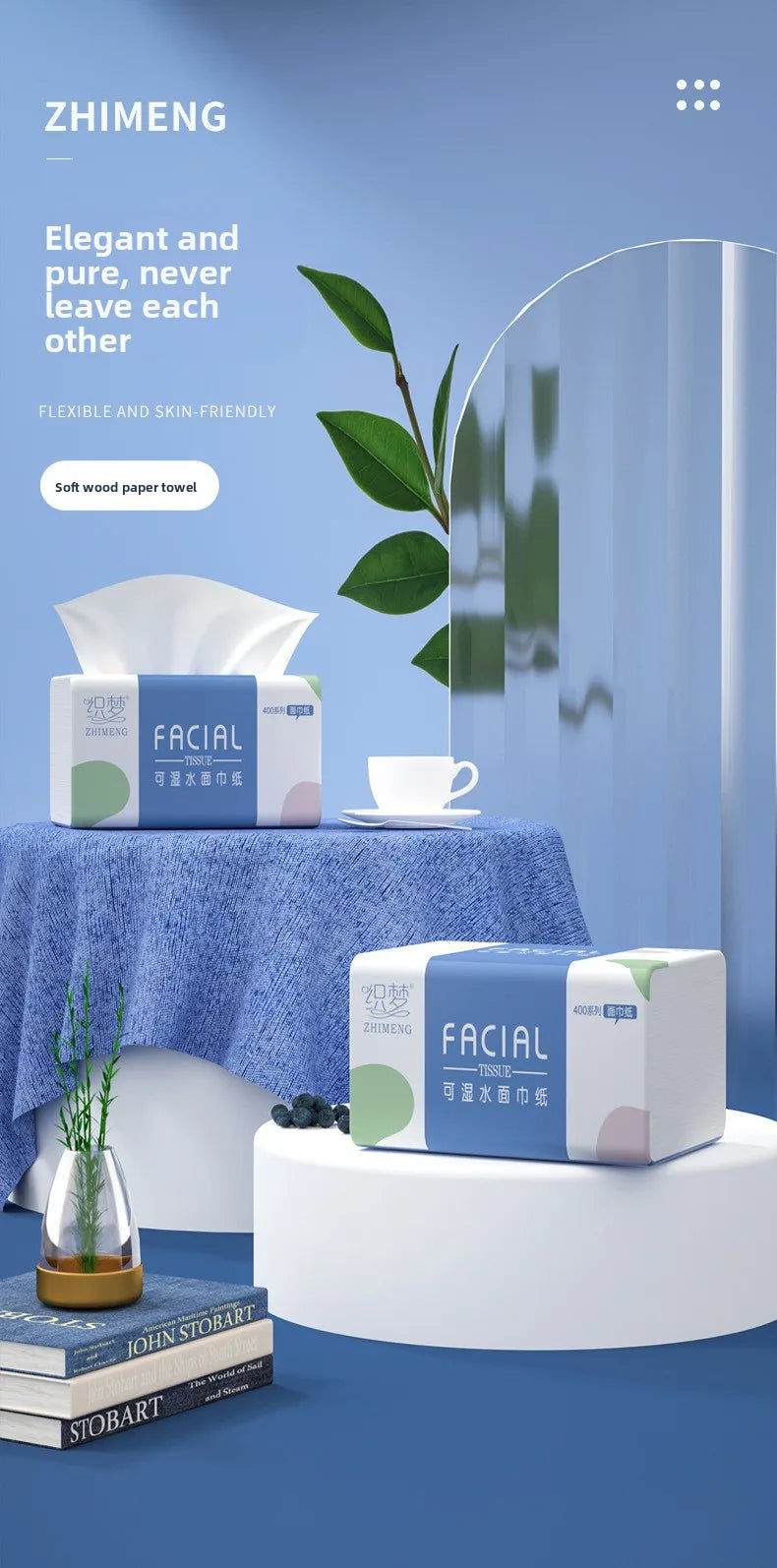 280 Sheets Portable Toilet Paper Pack 4 Layers per Sheet Household Facial Tissue Toilet Paper Hand Towel - Bulk Pack