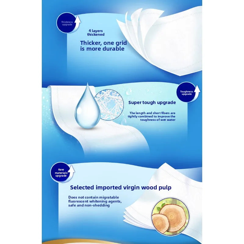 10-30 Rolls Of Vinda Paper, 4 Layers, 140g Per Roll, Blue Household Toilet Paper, Toilet Roll Paper, Stock Selection