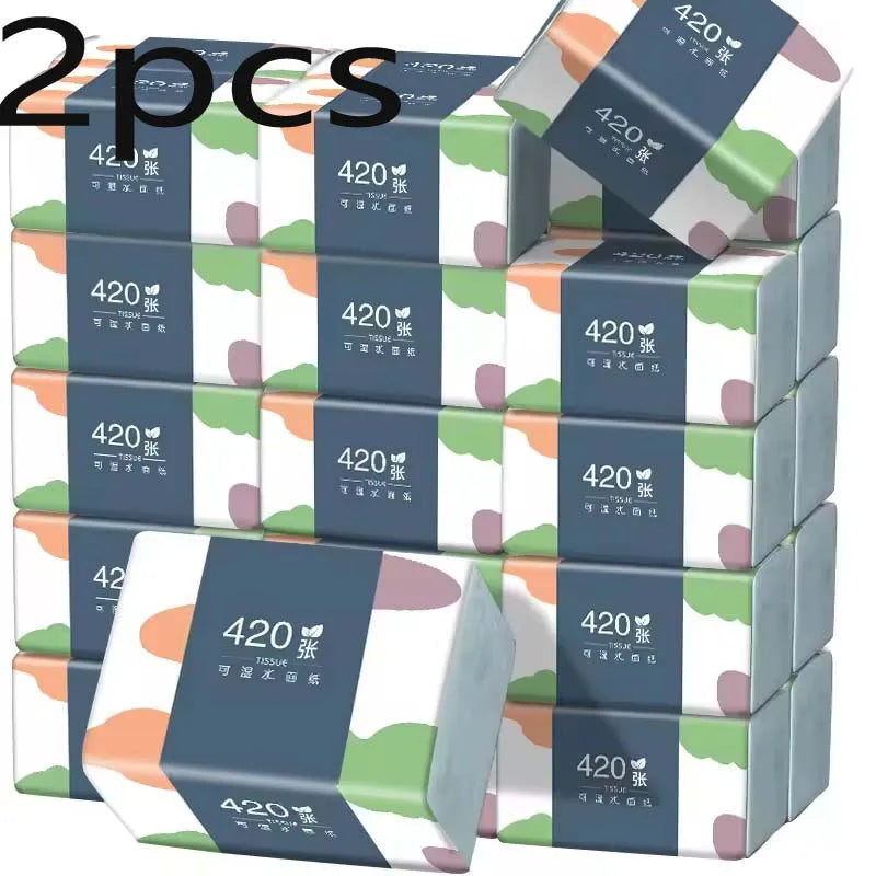 1-12 Packs Wholesale Eco Friendly Portable No Fluorescent Virgin Wooden Pulp Tissue Soft Comfortable 5 Ply Facial Tissue Paper