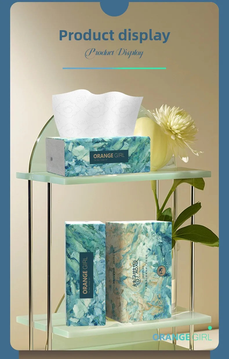 12 Packs, 1 Carton; Household Toilet Paper; Medium Pack Toilet Paper; Kleenex; Napkin; 1 Pack With 280 Draws