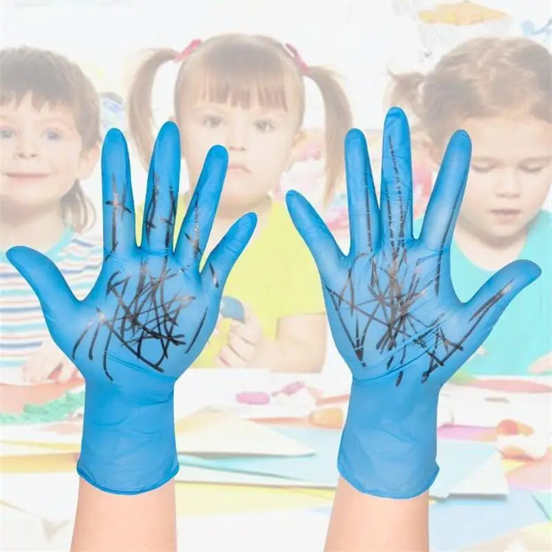 Kids Disposable Nitrile Gloves - Powder Free Latex Free for Cleaning Crafting Painting Gardening