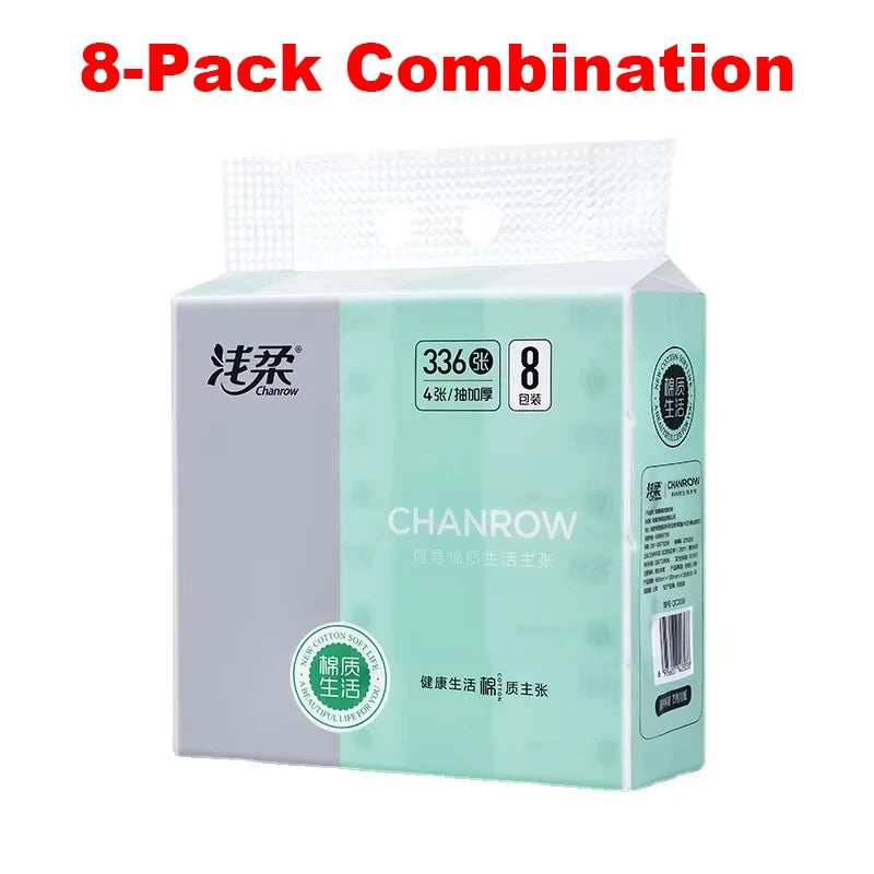 300pcs/pack Toilet Paper 4 Layers Thickened Wettable Facial Tissue Kitchen Napkins Handkerchiefs Disposable Tissue Paper