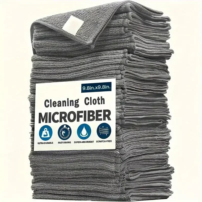 Bamboo Charcoal Dishcloths - Super Absorbent Anti-Grease Kitchen Cleaning Cloths (1-50 Pack)