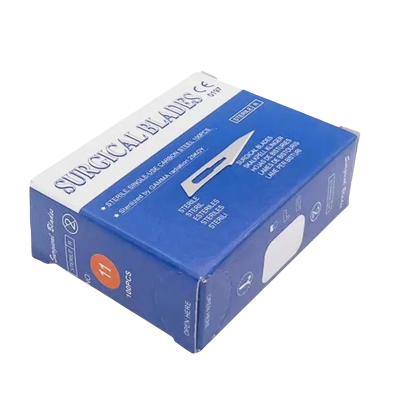 100Pcs Surgical Scalpel Blades Set - Sterilized Medical Grade Blades with Handle for Precision Cutting