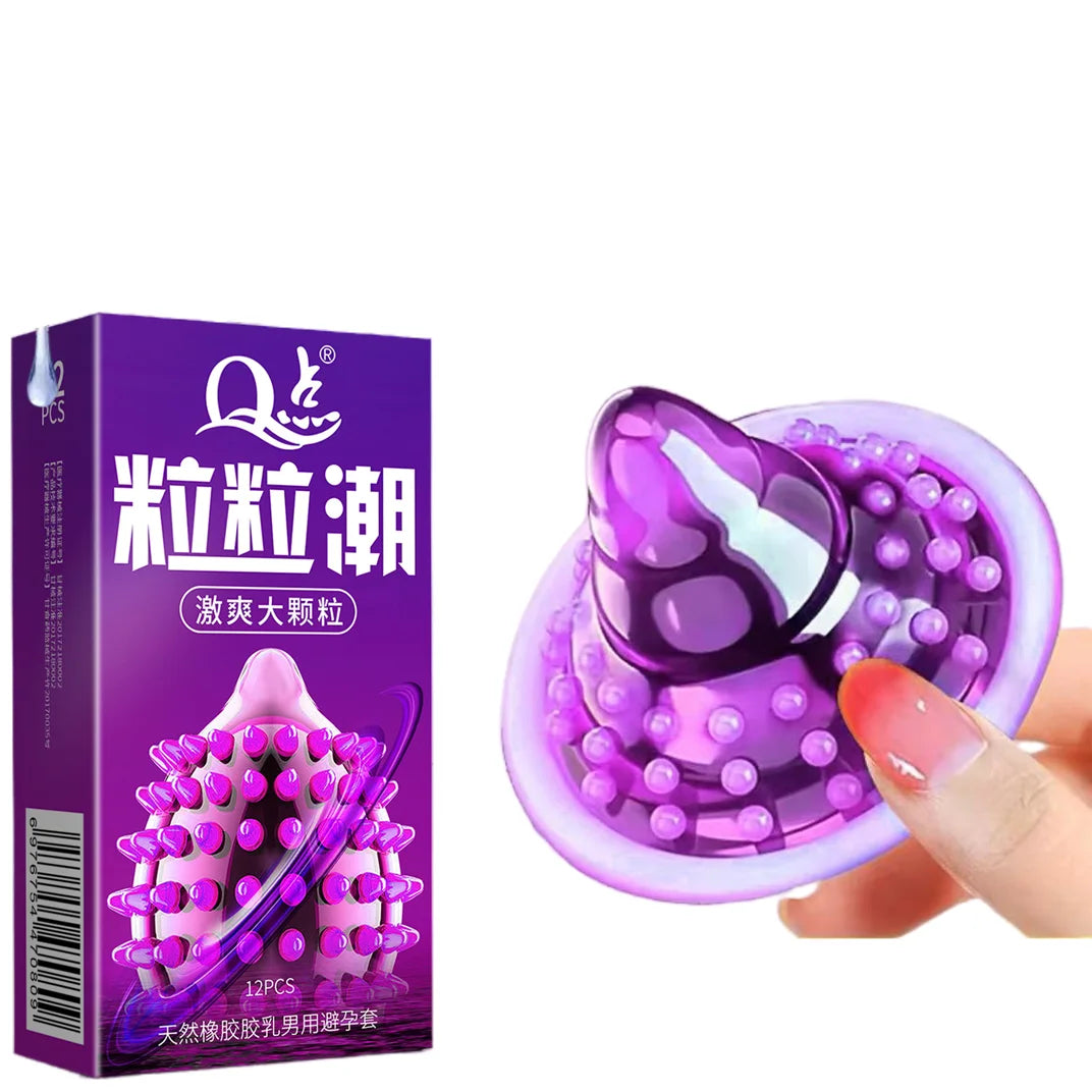 Climax Dotted Textured Condoms - 12 Pack Enhanced Sensation Latex Condoms