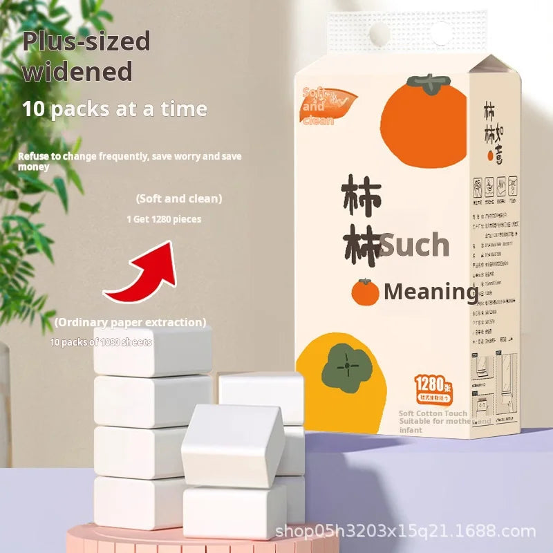 1280 Oversized Bags Of Tissue Paper, Soft And Suitable For Mother And Baby, Household Toilet Paper, Toilet Paper, Napkins