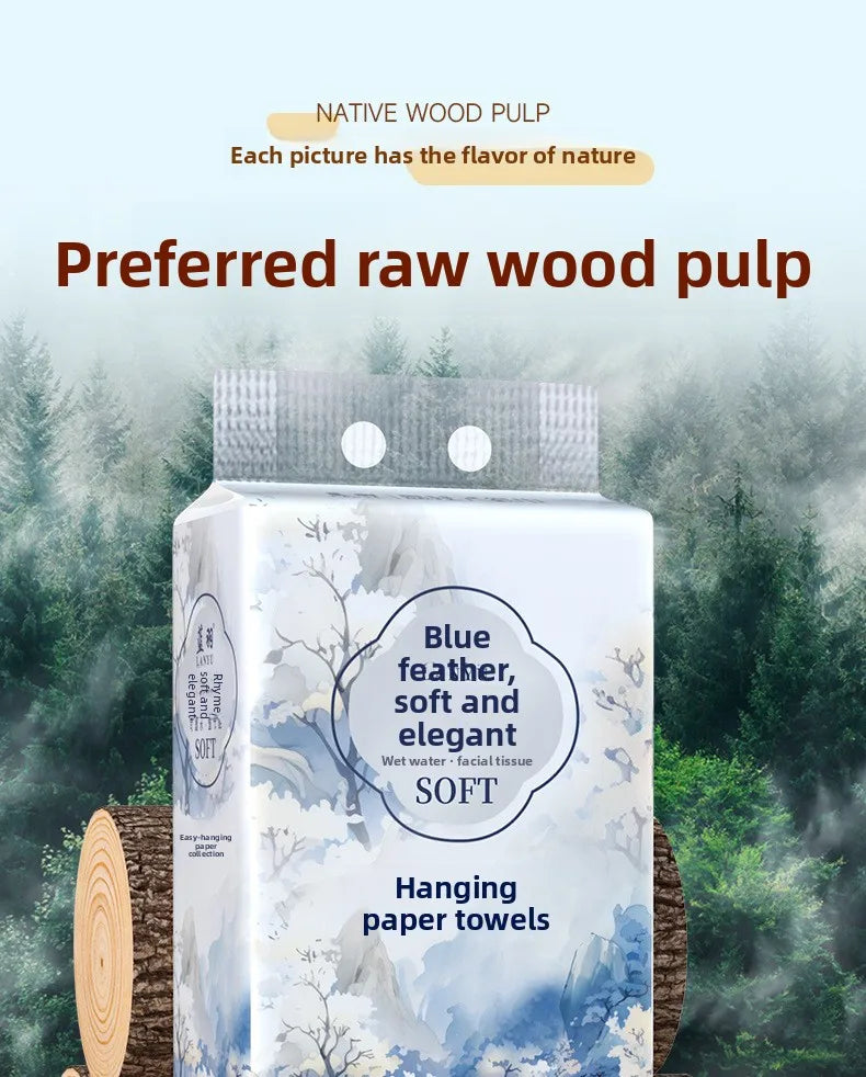 1 Piece 265 Draws; Hanging Tissue Paper; Large Sized Toilet Paper For Household Use; Add Quantity To Pack Tissue Paper