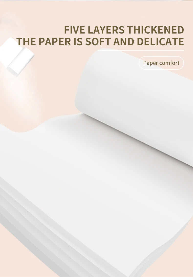 16-32 Rolls Of Roll Paper, Solid Tissue Paper, 5-layer Thick, Household Toilet Paper, Hand Wiping Toilet Paper