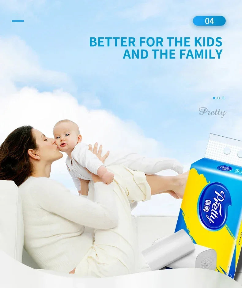 12 Rolls of Full Box of Roll Paper Five Layers of Thickened Core Roll Toilet Paper Toilet Paper