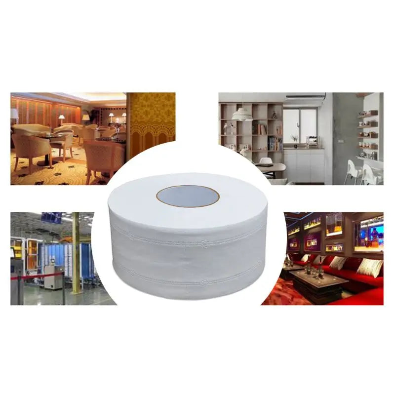 4-Ply Thickened Toilet Paper Roll - Embossed, Fluorescent-Free Bath Tissue