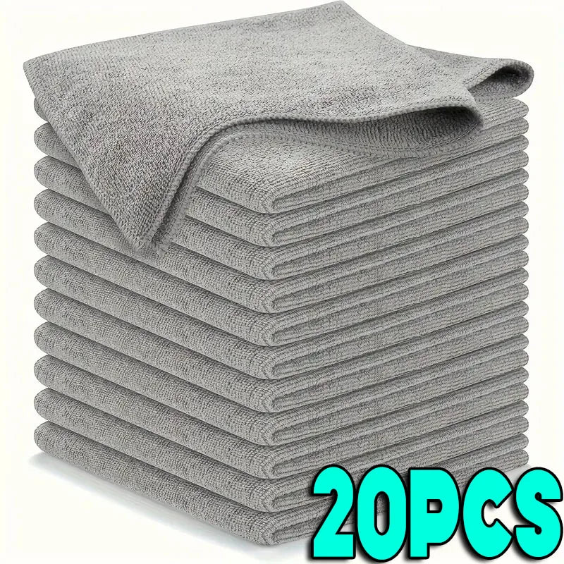 Bamboo Charcoal Dishcloths - Super Absorbent Anti-Grease Kitchen Cleaning Cloths (1-50 Pack)