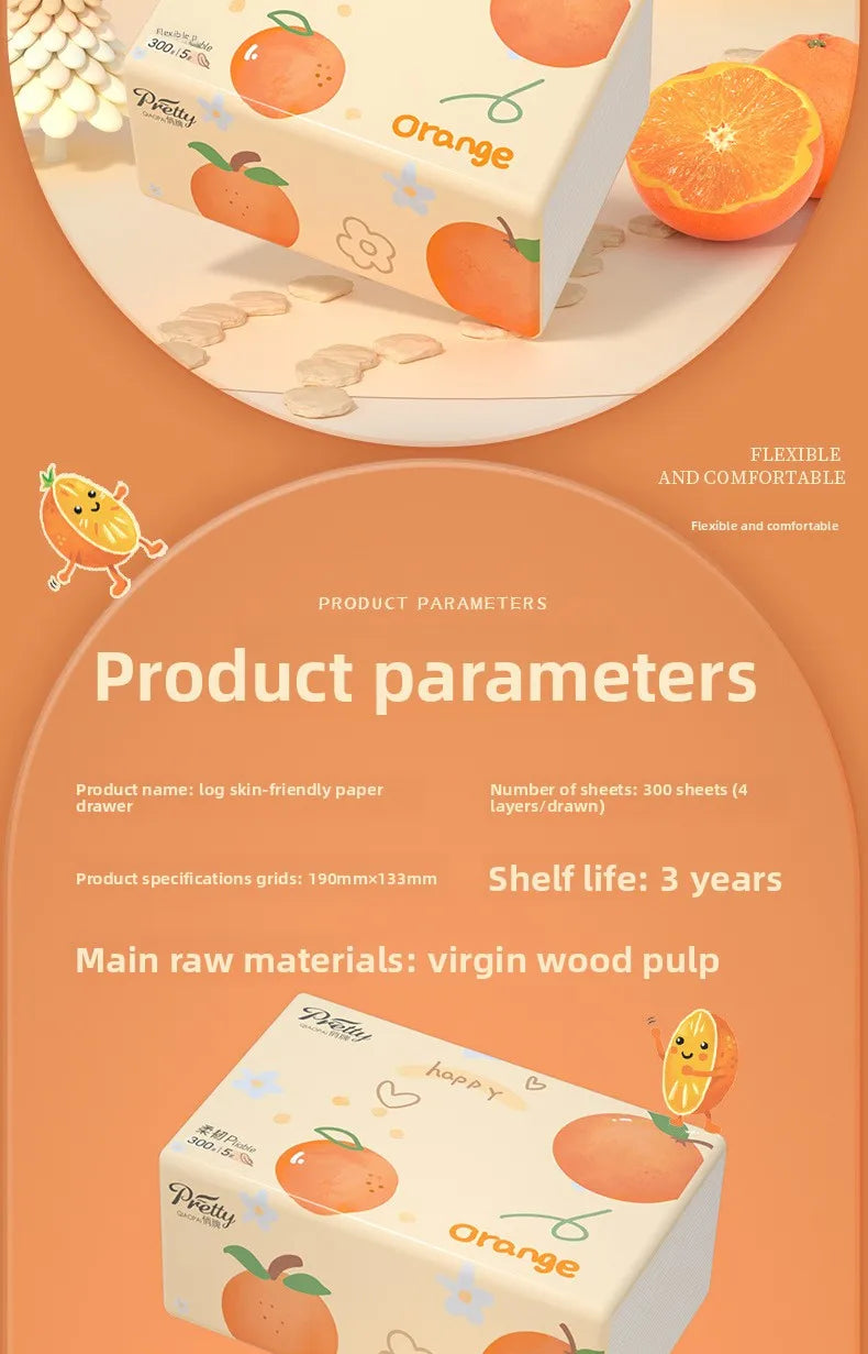 20-Pack Virgin Wood Pulp Tissue Paper - Premium Facial Tissues for Car, Home & Living Room | Soft Household Napkins