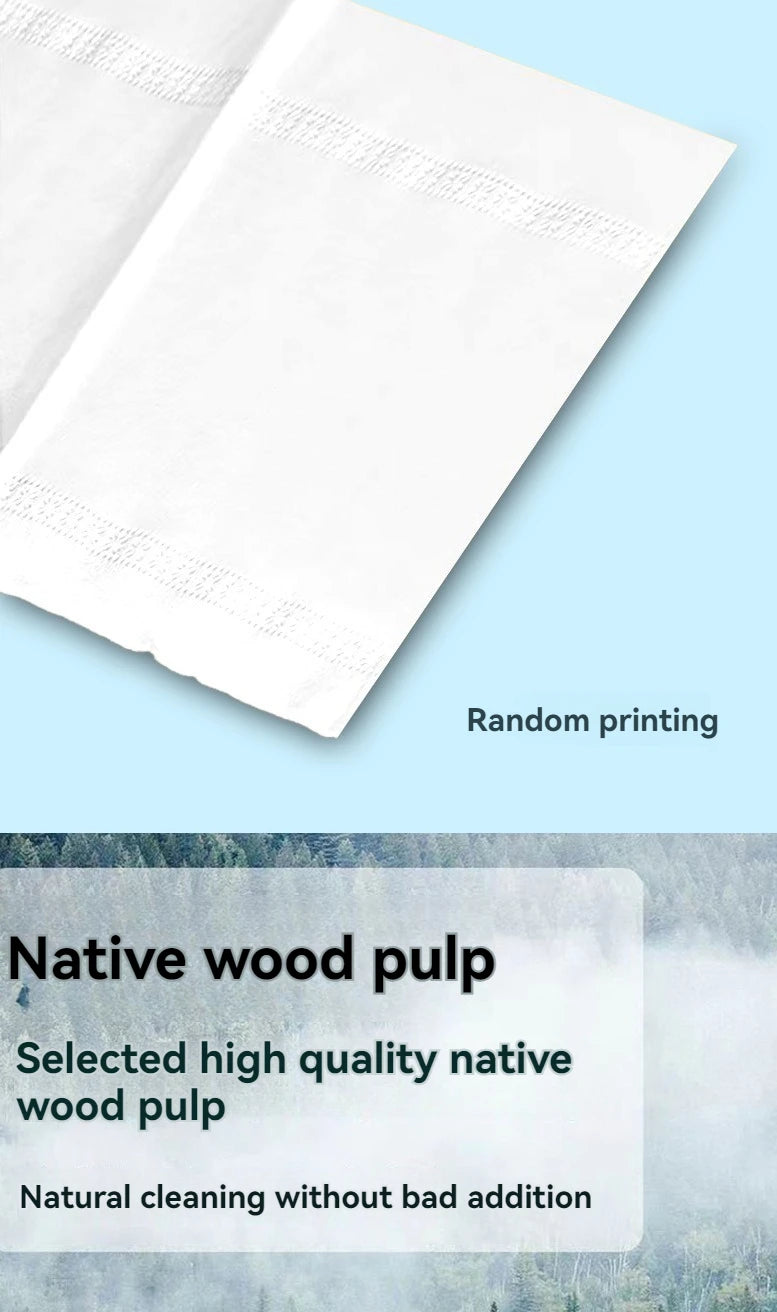 10 packs of 600 sheets high quality 4-layer mini cloth for face, toilet and napkin