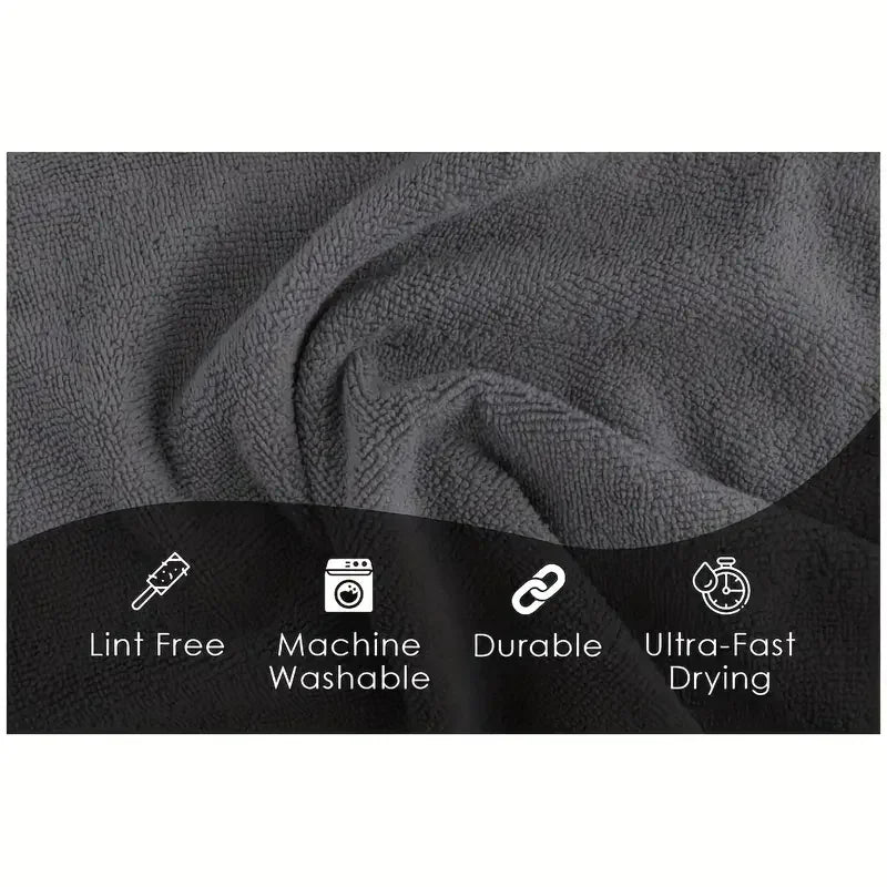 Bamboo Charcoal Dishcloths - Super Absorbent Anti-Grease Kitchen Cleaning Cloths (1-50 Pack)