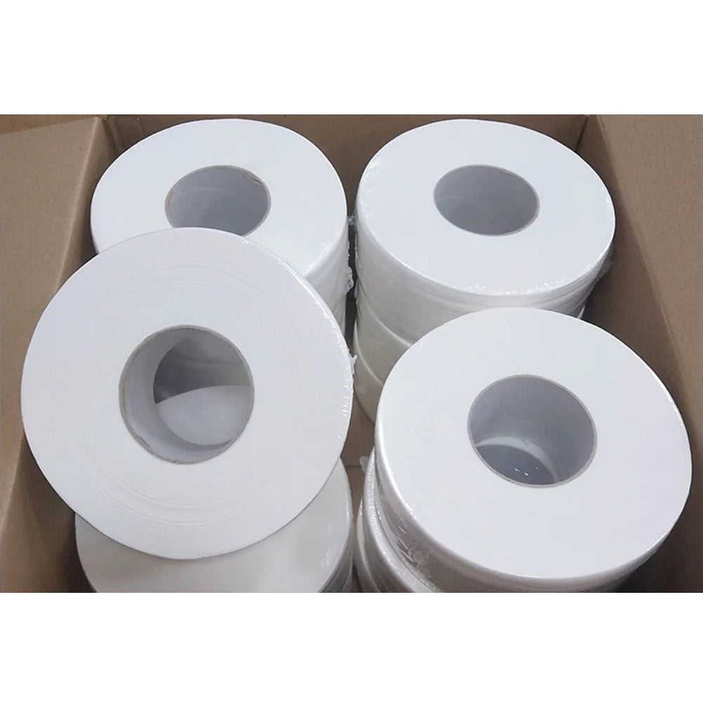 2Pcs Household Toilet Paper Large Size Wood Fiber Soft Absorbent Roll for Home Office Hotel Restaurant Large Roll Paper