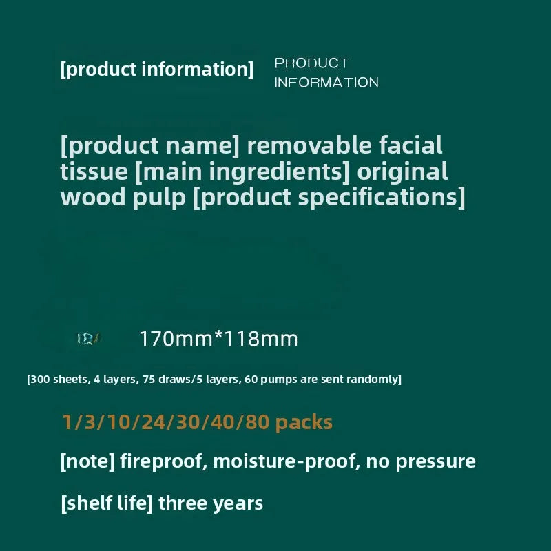 300 Large Bags 4/5 Layers Thick Portable Hand Wipes Toilet Paper for Household Storage - Bulk Tissue Paper