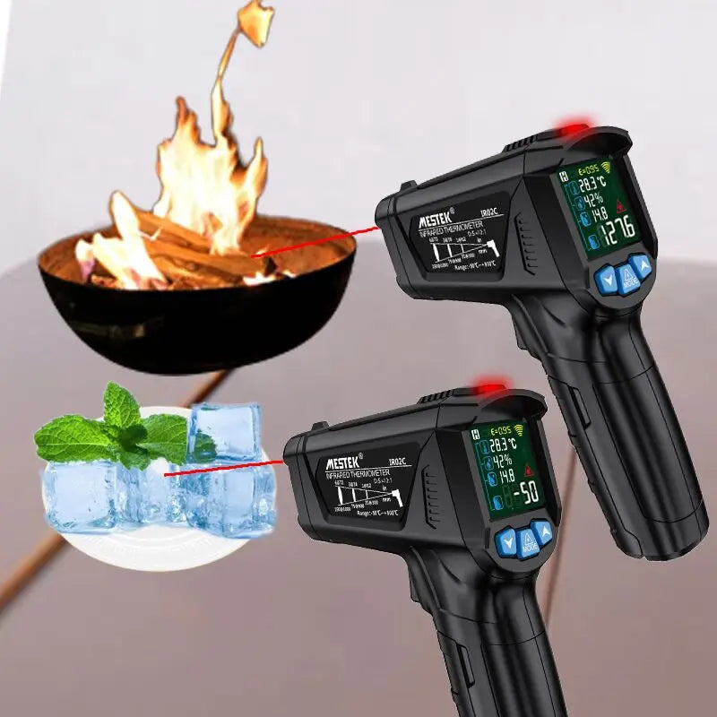 Mestek Digital Infrared Thermometer -50°C to 800°C Non-Contact Laser Temperature Gun