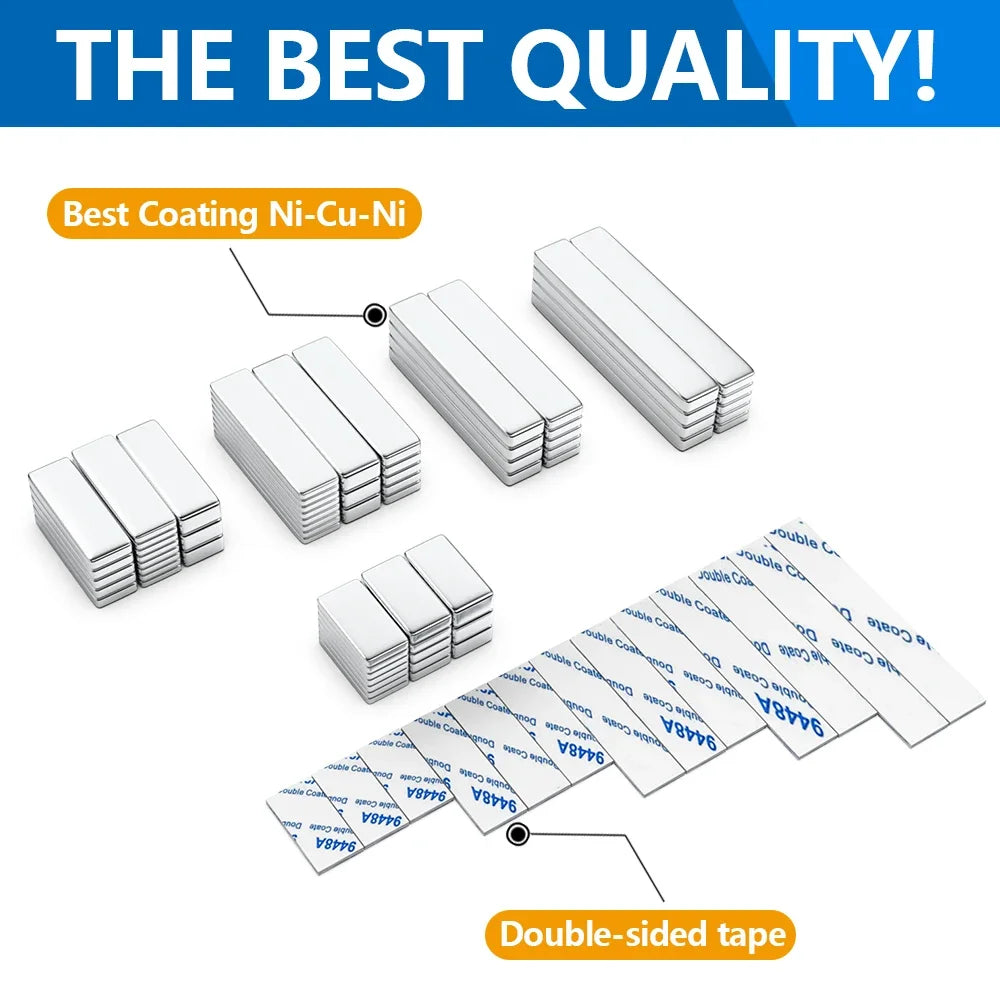 N35 Small Round Neodymium Magnets with Adhesive - Super Strong Rare Earth Disc Magnets