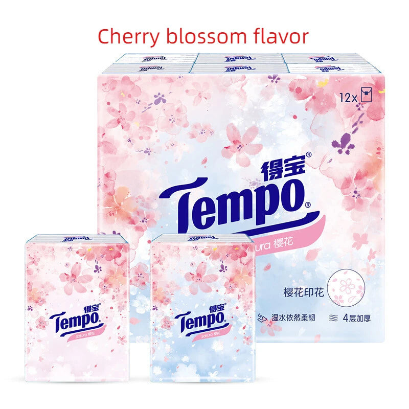 12/24 Piece Vida Handkerchief Set, Four Layer Thickened Small Bag, Portable Toilet Paper, Wettable Napkin Gift