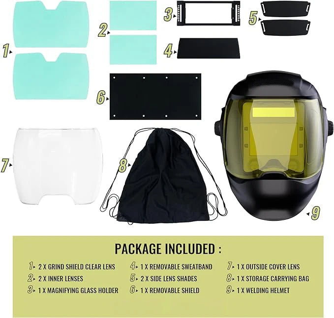 SAFEUP Professional Auto-Darkening Welding Helmet with PAPR Air Purifying System