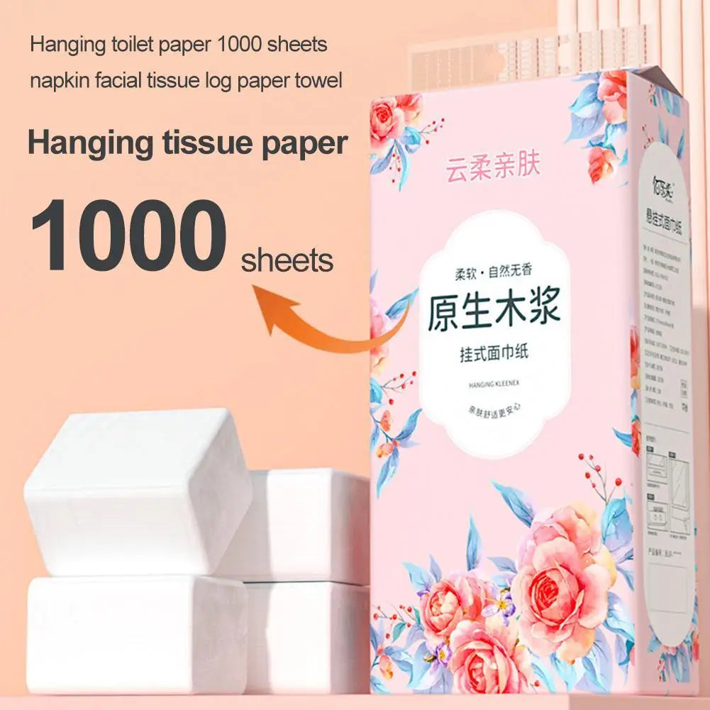 1000 Sheets 4-Ply Wall-Mounted Facial Tissues | Ultra Soft Premium Quality