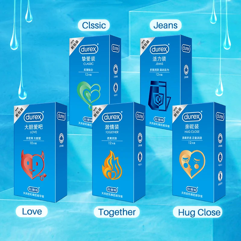 Durex Sensation Value Pack - 4 Types Natural Latex Condoms Variety Pack