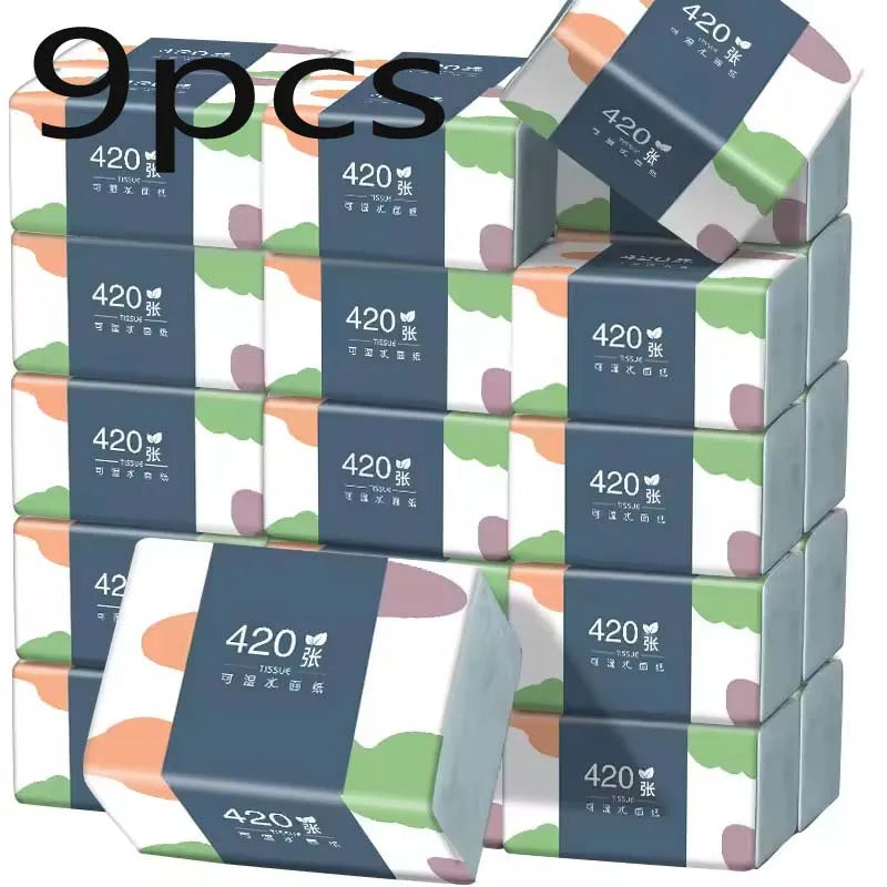 1-12 Packs Wholesale Eco Friendly Portable No Fluorescent Virgin Wooden Pulp Tissue Soft Comfortable 5 Ply Facial Tissue Paper