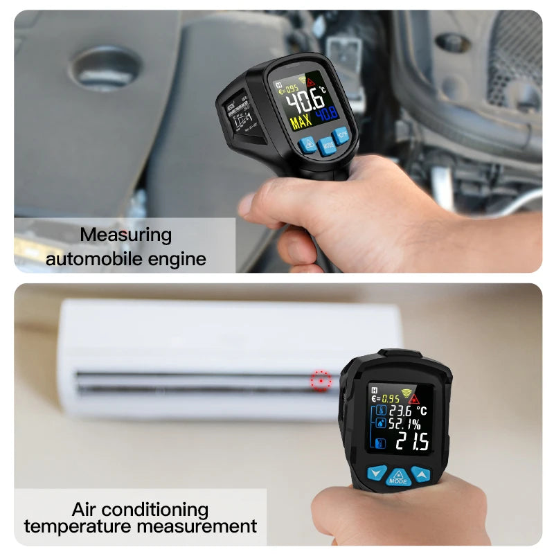 Mestek Digital Infrared Thermometer -50°C to 800°C Non-Contact Laser Temperature Gun