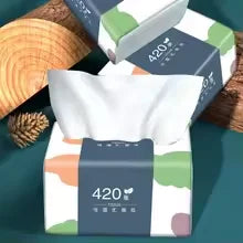 1-12 Packs Wholesale Eco Friendly Portable No Fluorescent Virgin Wooden Pulp Tissue Soft Comfortable 5 Ply Facial Tissue Paper