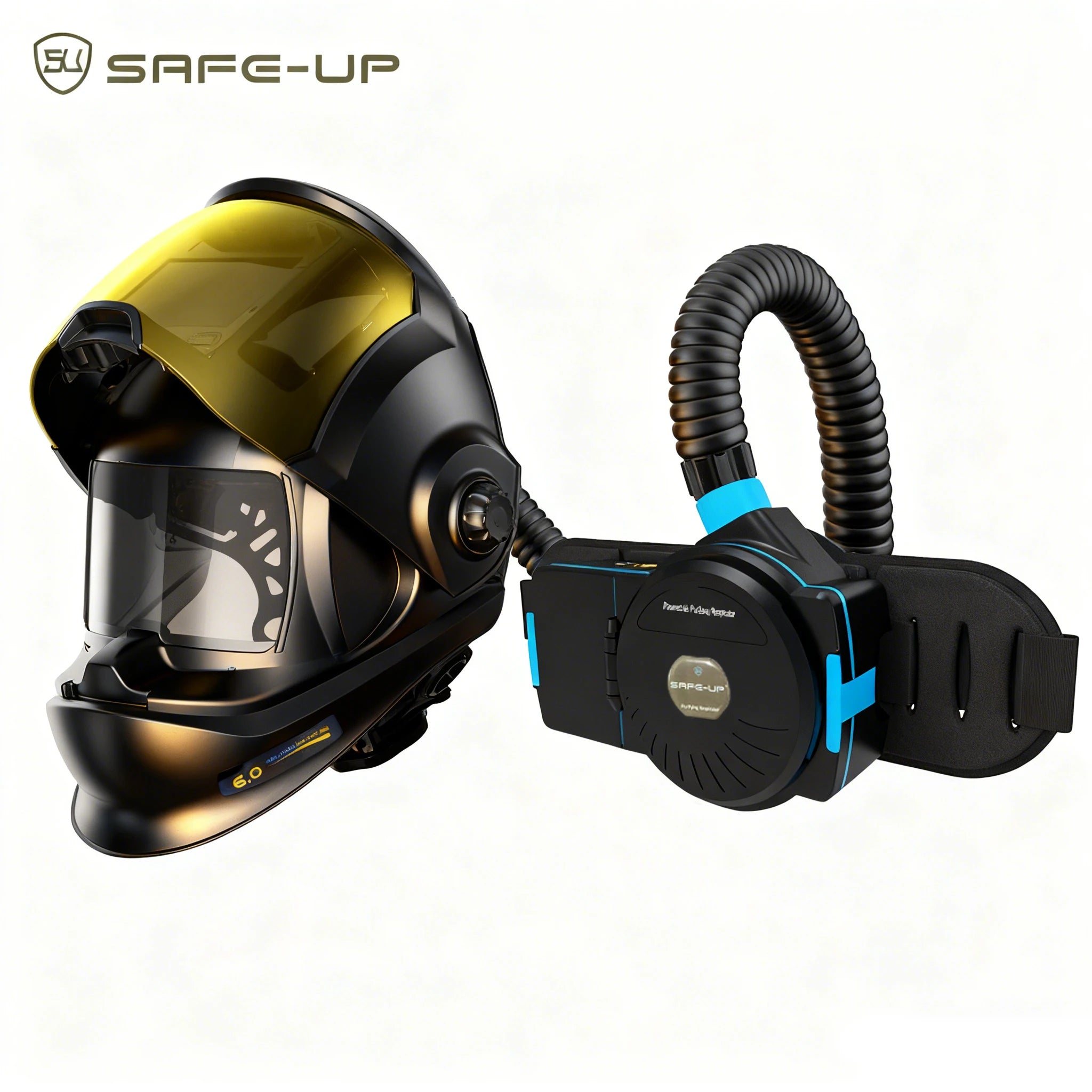 SAFEUP Professional Auto-Darkening Welding Helmet with PAPR Air Purifying System