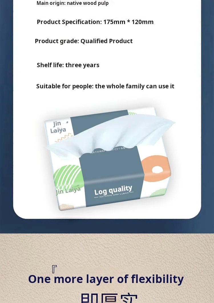 10 Packs Of Large-sized Tissues, A Whole Box Of Household Toilet Paper, Tissue Paper, Toilet Paper, Towels, 300 Sheets