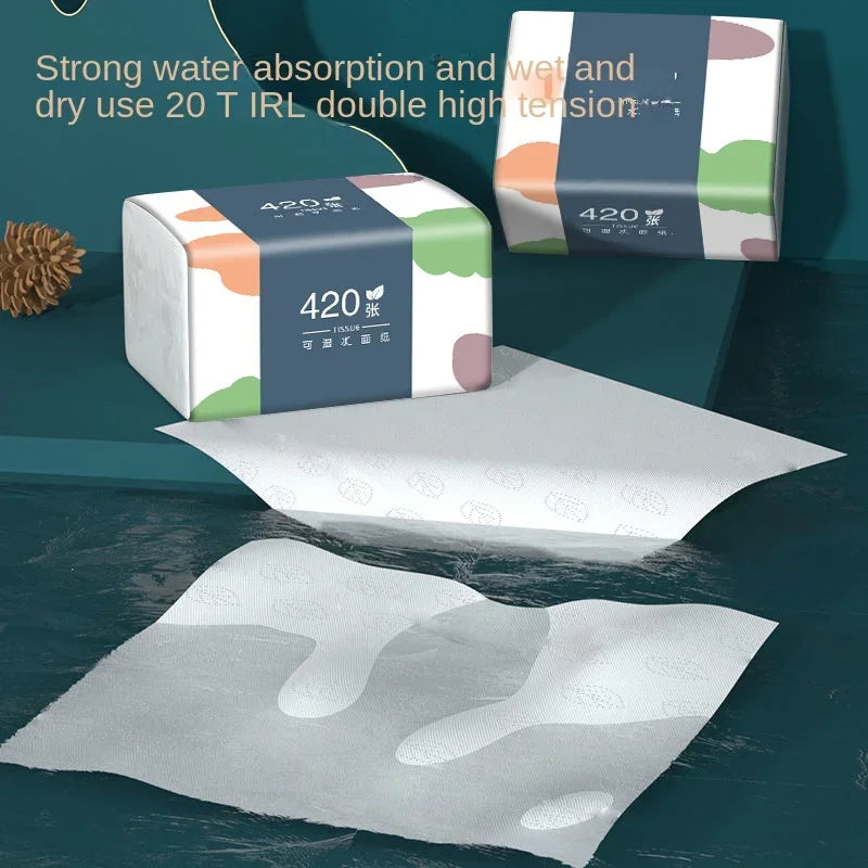 10 packs 420 portable environmentally friendly non fluorescent native wood pulp tissue papers oft five layer facial tissue paper