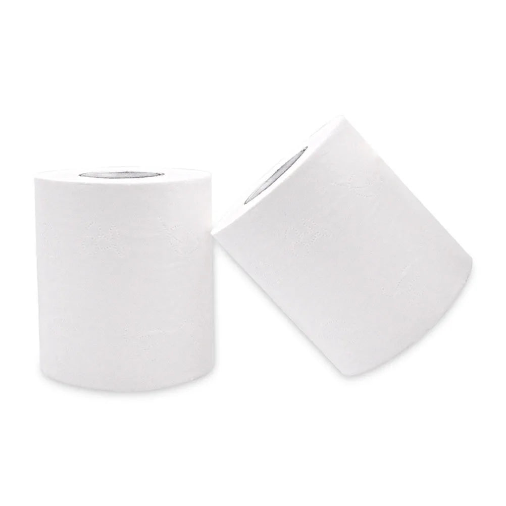 10pcs 100G Small Toilet Roll 4-Ply Wood Pulp Toilet Paper Thicker Softer Eco-Friendly Recycled For Home Hotel Use