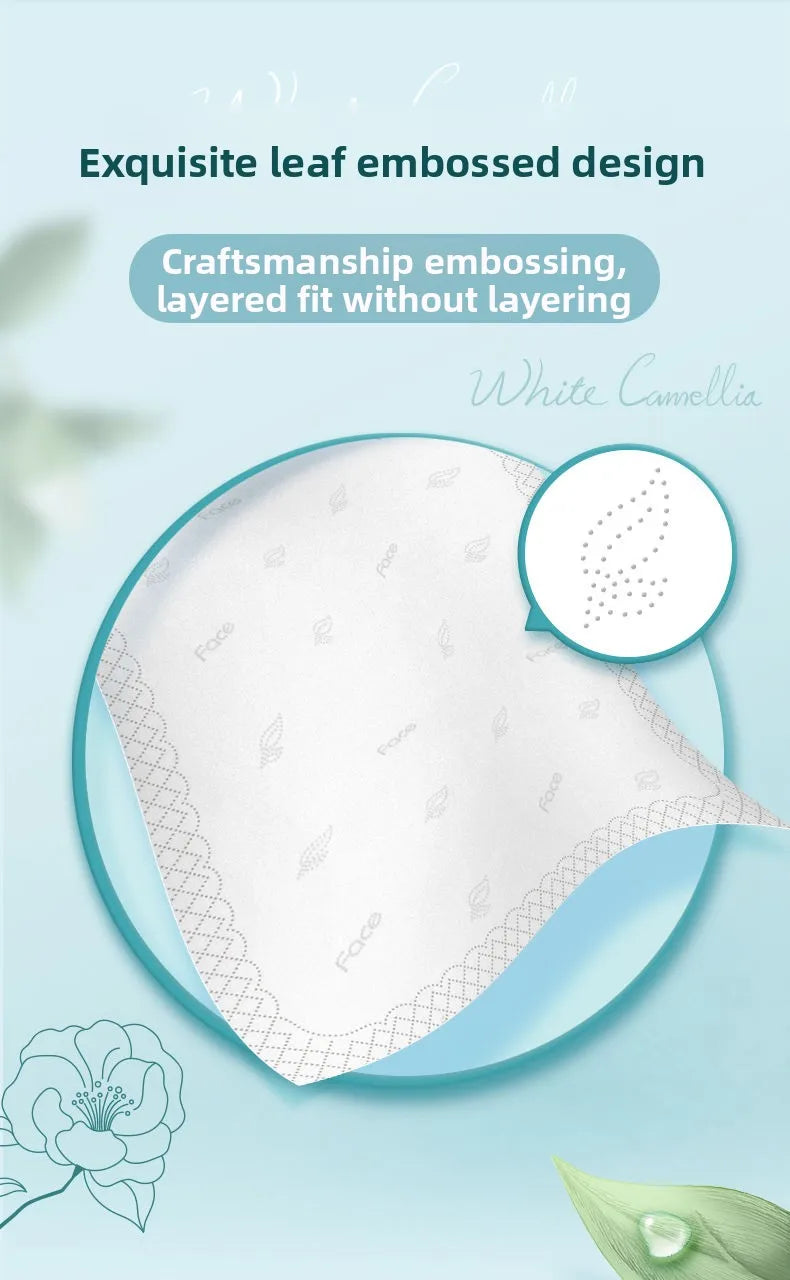 1 Piece 24 Packs; White Tea Floral Handkerchief Paper; Carry A Small Bag With You; Portable Napkins With Thickened Tissue
