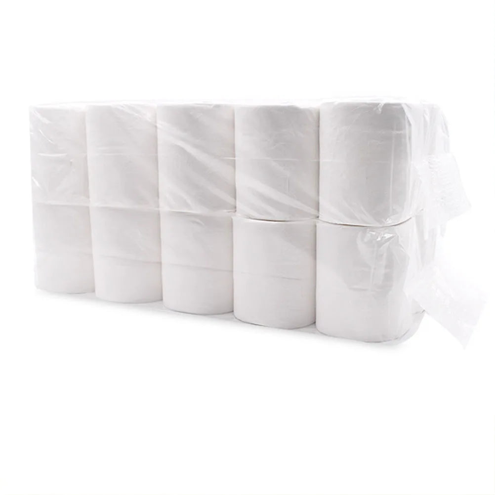10pcs 100G Small Toilet Roll 4-Ply Wood Pulp Toilet Paper Thicker Softer Eco-Friendly Recycled For Home Hotel Use