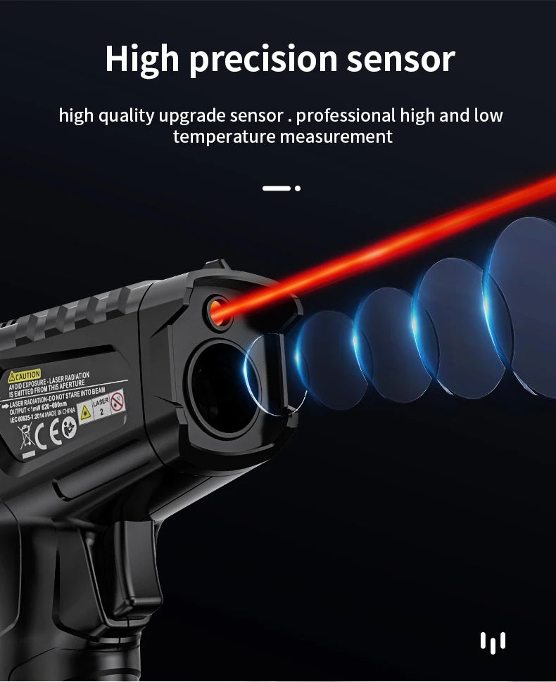 Mestek Digital Infrared Thermometer -50°C to 800°C Non-Contact Laser Temperature Gun