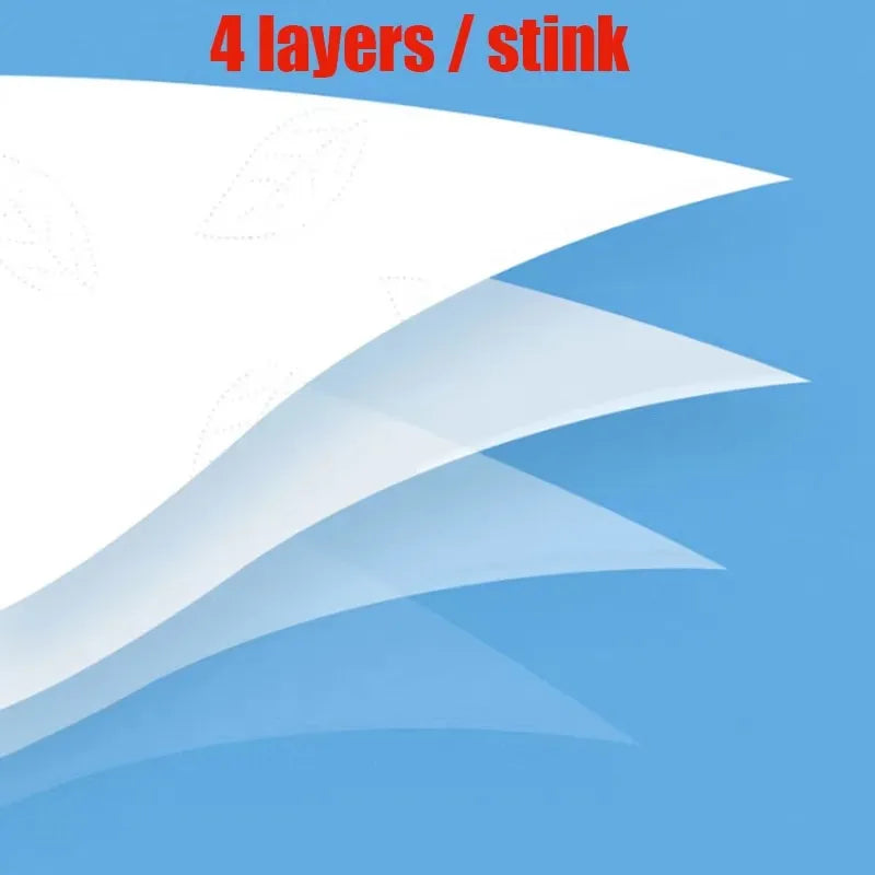 300pcs/pack Toilet Paper 4 Layers Thickened Wettable Facial Tissue Kitchen Napkins Handkerchiefs Disposable Tissue Paper