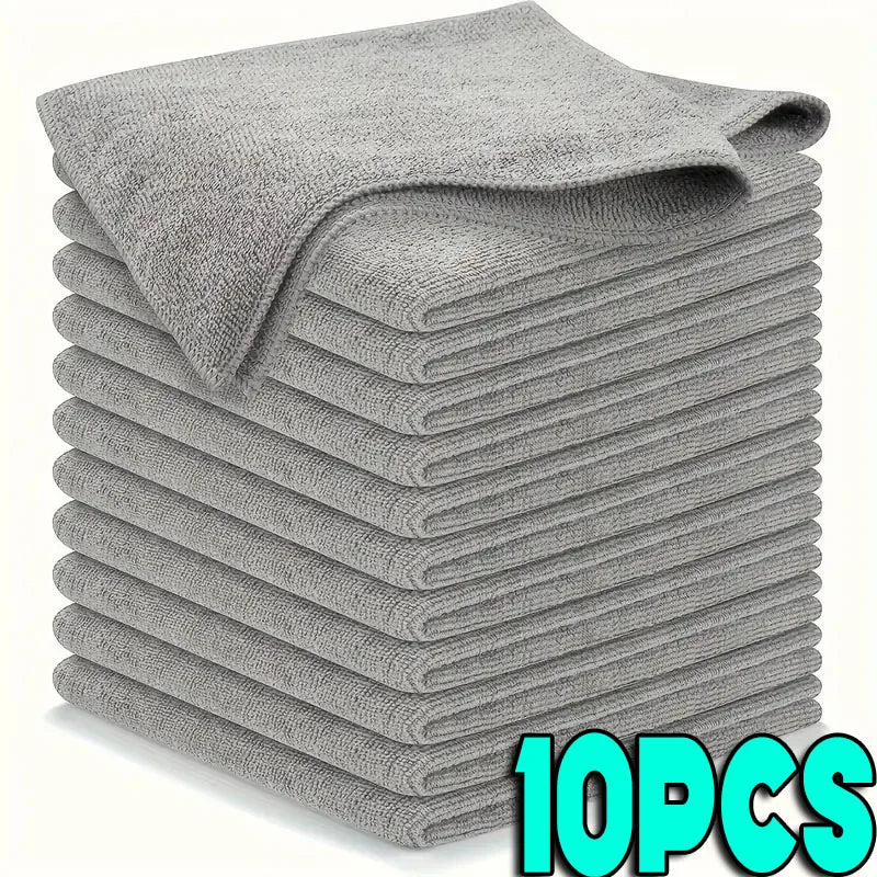 Bamboo Charcoal Dishcloths - Super Absorbent Anti-Grease Kitchen Cleaning Cloths (1-50 Pack)