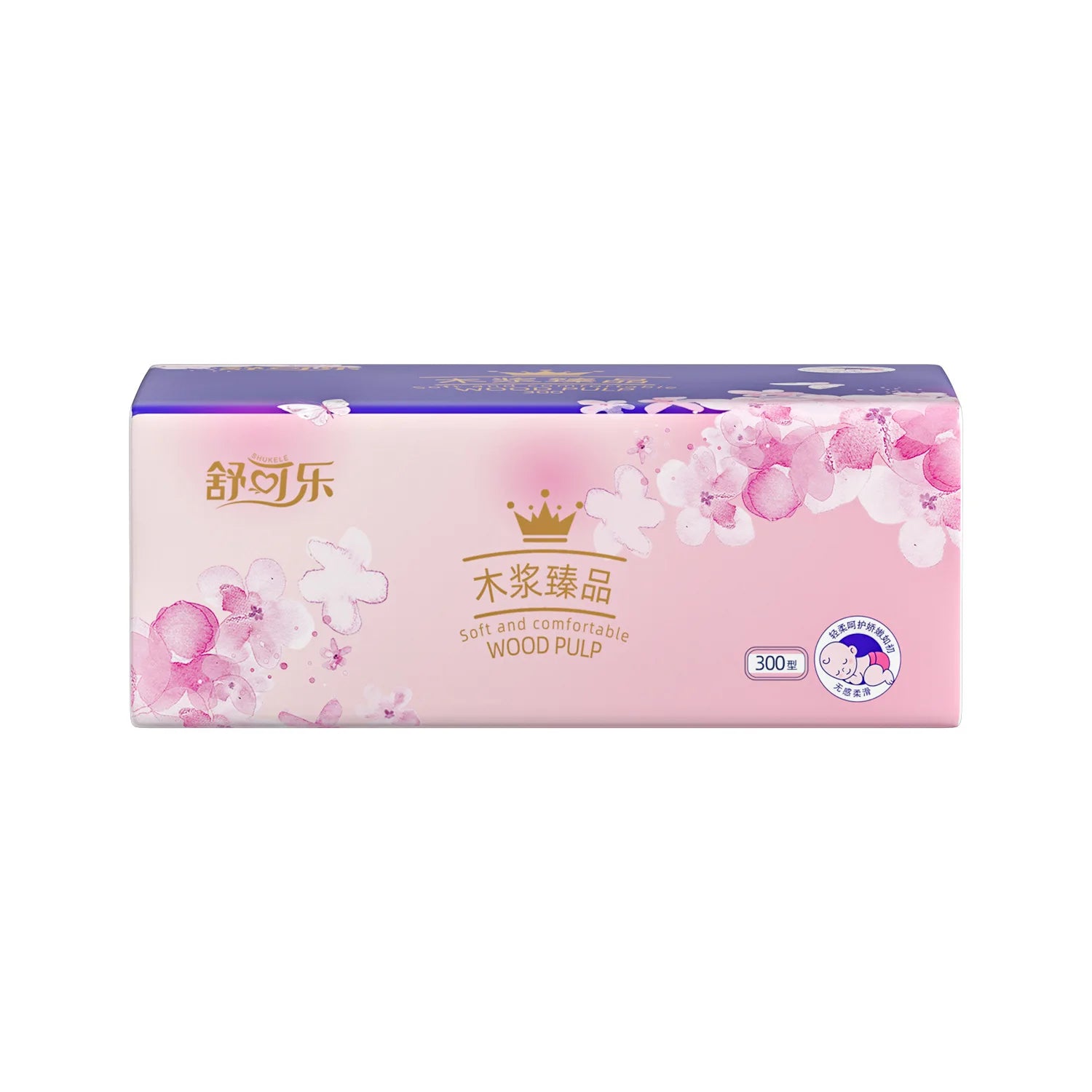 4-24 Packs Of Cherry Blossom Small Tissues, Four Layers Thick, 200 Sheets/pack, 50 Puffs/pack, Hand Wipes, Sanitary Napkins